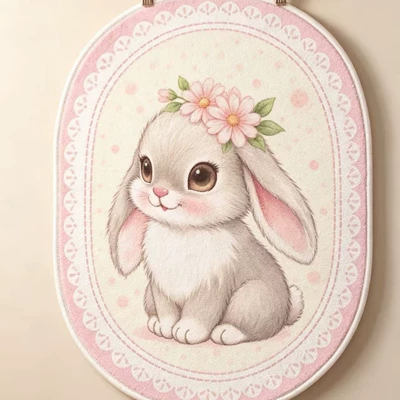 Avtomobil döşəmə paspasları – absorbent non-slip bedside rug, wholesale - gentle-little-rabbitvertical-version-4060imitation-cashmere-with-dot-plastic-bottom