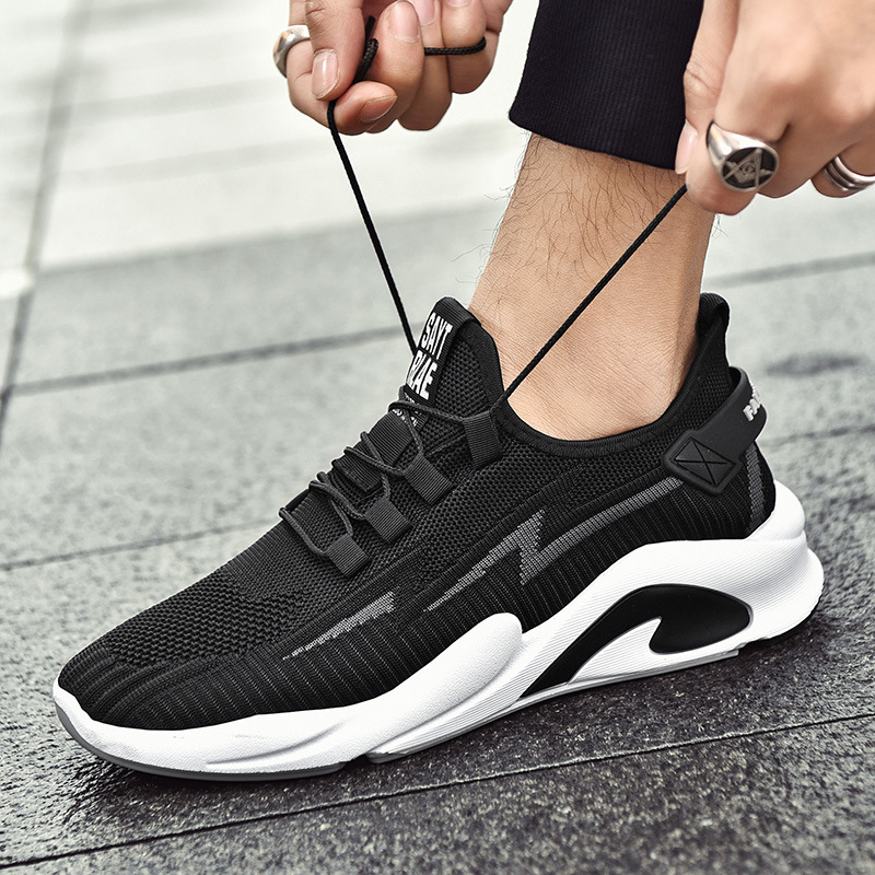 2021 new pattern Men's Shoes motion ventilation Frenum Trend comfortable run leisure time light soft sole Korean Edition Men's Shoes