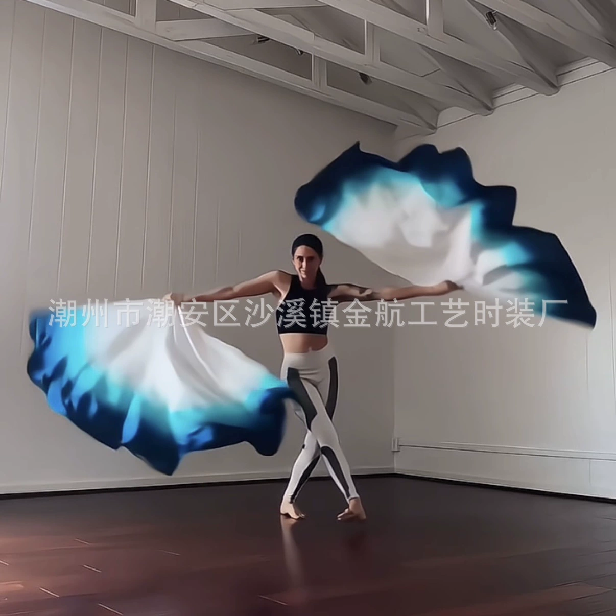 Новый китайский танцевальный реквизит с градиентом, флаг из тенселя, флаг для спортивных соревнований, флаг для церемонии открытия, платок для выступления