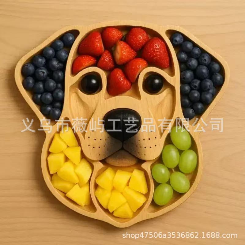 Cross-Border New Product Dog-Shaped Wooden Dinner Plate Charcuterie Platter Dog Themed Charcuterie Platter Cross-Border New Product Dog-Shaped Wooden Dinner Plate Charcuterie Platter Dog Themed Charcuterie Platter
