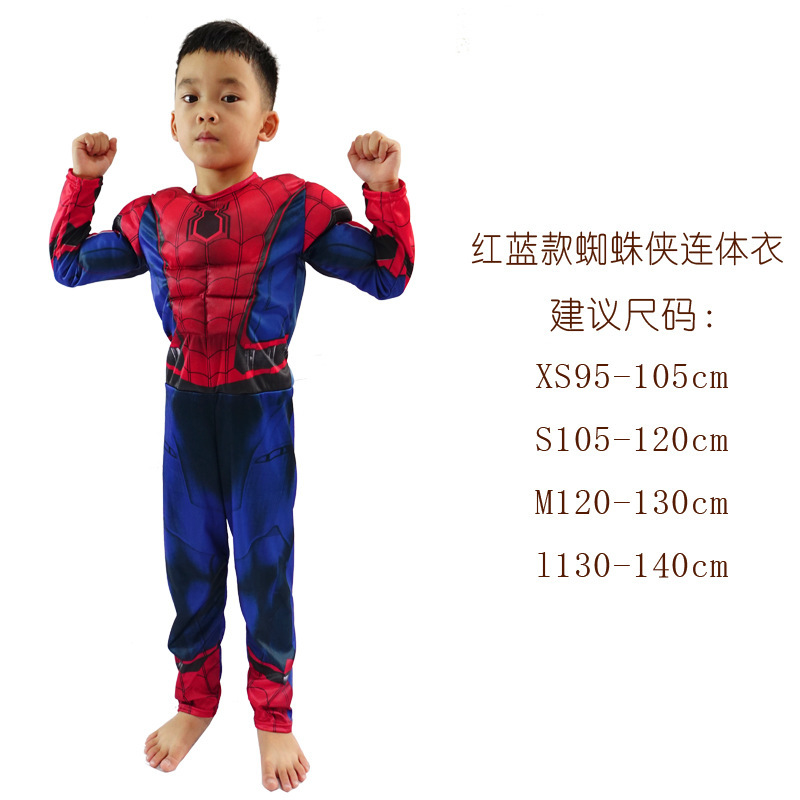 万圣节美国队长钢铁侠绿巨人擎天柱儿童肌肉衣服蜘蛛侠雷神演出服|undefined