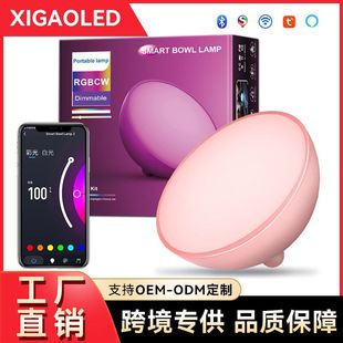 Cross-Border Carefully Selected Manufacturer's Smart Bluetooth Graffiti Table Lamp for Restaurant, Living Room, Bedroom, and Home, Heart-Shaped Night Atmosphere Bowl Lamp