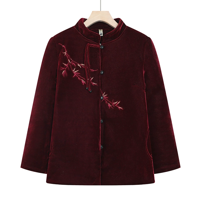 Demi-season cotton down jacket, for middle age, increased thickness