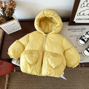 Children's Down Jacket 2024 Winter New Children's Down Jacket New GB 90 White Duck Down Baby Hooded Children's Coat