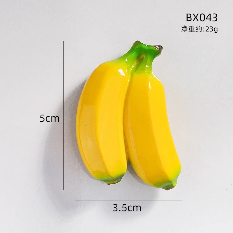 模擬フルーツ冷蔵庫ステッカー樹脂 3D 立体クリエイティブ装飾かわいい小さな新鮮な磁気ステッカーアクセサリー小道具食品おもちゃ|undefined