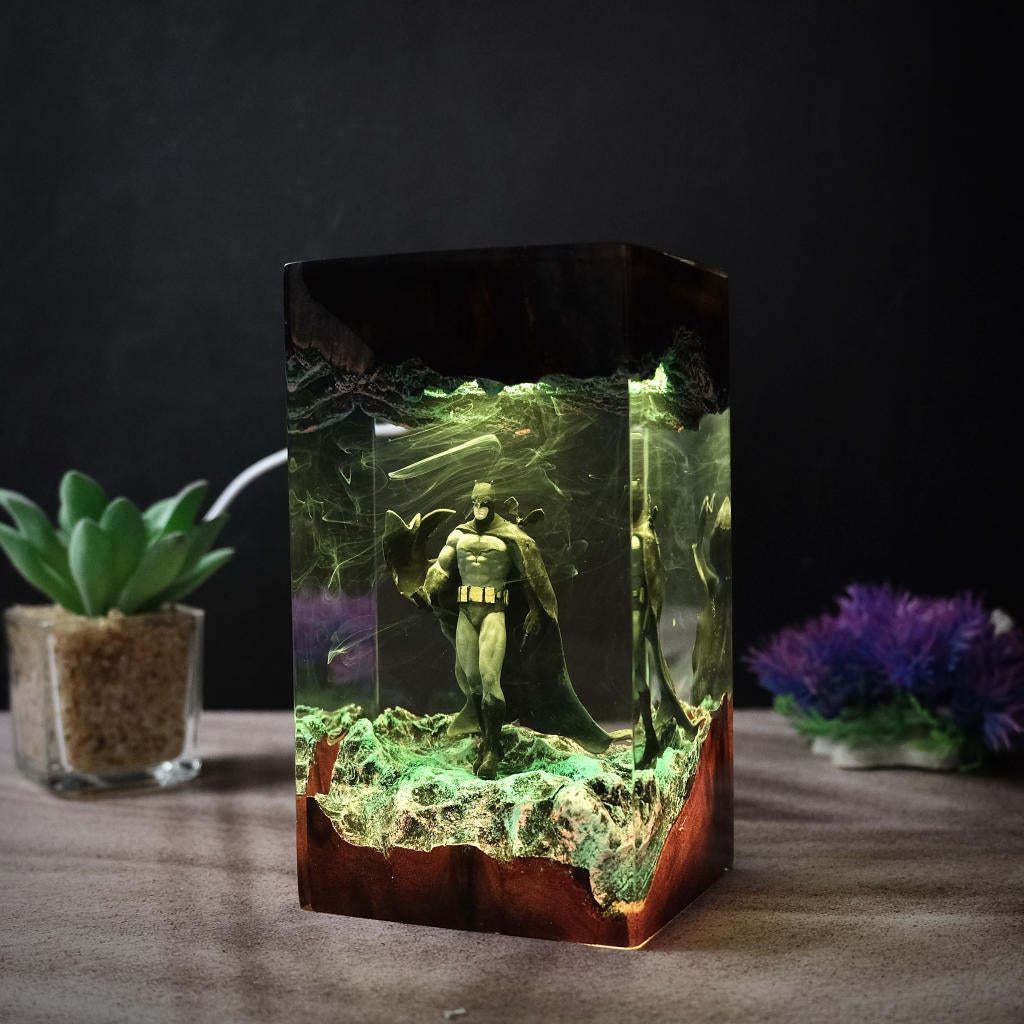Batman epoxi luces nocturnas hechas a mano regalos únicos del Día del Padre
