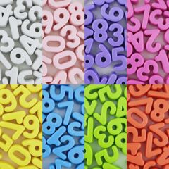 20mm亚克力大孔珠子数字珠鞋扣数字散珠串珠包挂手工DIY饰品配件