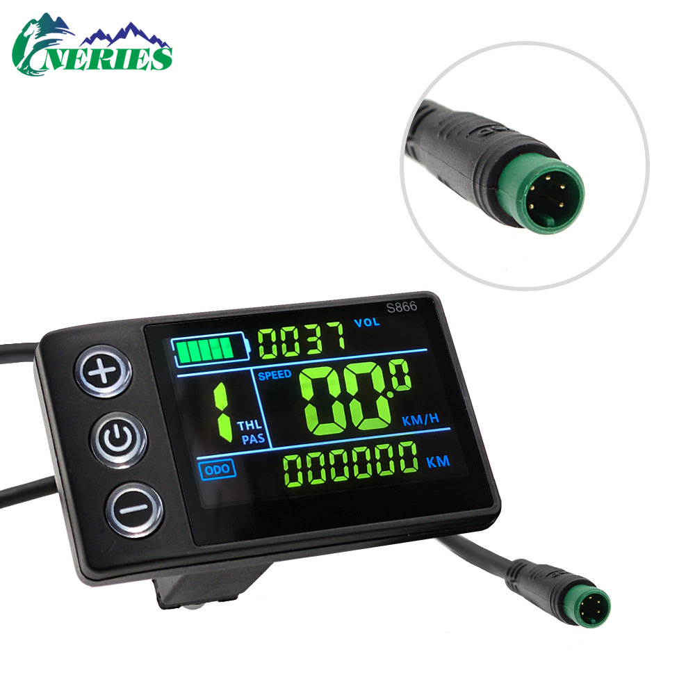 Color Screen Electric Bicycle Five-Core Waterproof Head Speed Instrument Mountain Bike S866 Intelligent Lcd Lcd Display