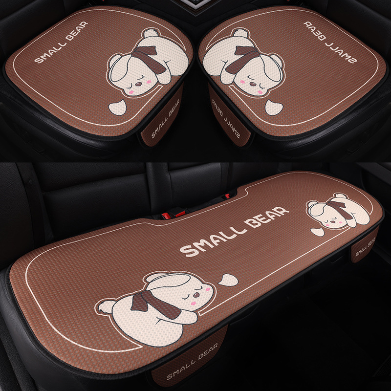 Automóvil cojín de seda de hielo tarjeta de ventilación cuatro estaciones cojín de asiento universal cojín antideslizante de verano para mujeres