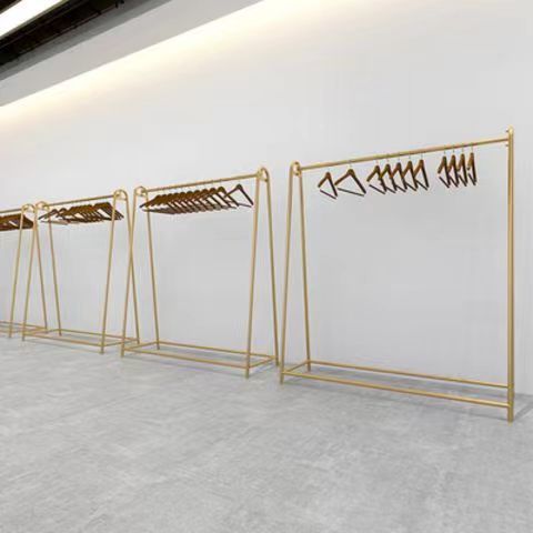 Tienda de ropa especial estante de exhibición percha de oro tipo piso hierro forjado estante de ropa infantil percha de ropa de mujer estante de vestido de boda image 1