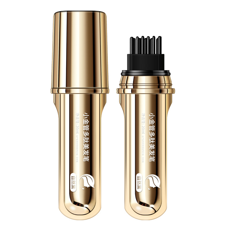 Pequeño tubo de oro polipeptídeo pinza de cabello un peinado para cubrir el artefacto de cabello blanco barra de cabello color B2 fábrica al por mayor duradero