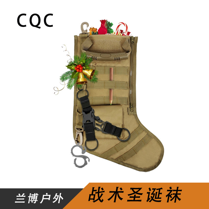 Tactical Christmas Socks Molle Military Bag Accessories Bag Storage Bag Christmas Stocking Pendant Outdoor Sports Adult
