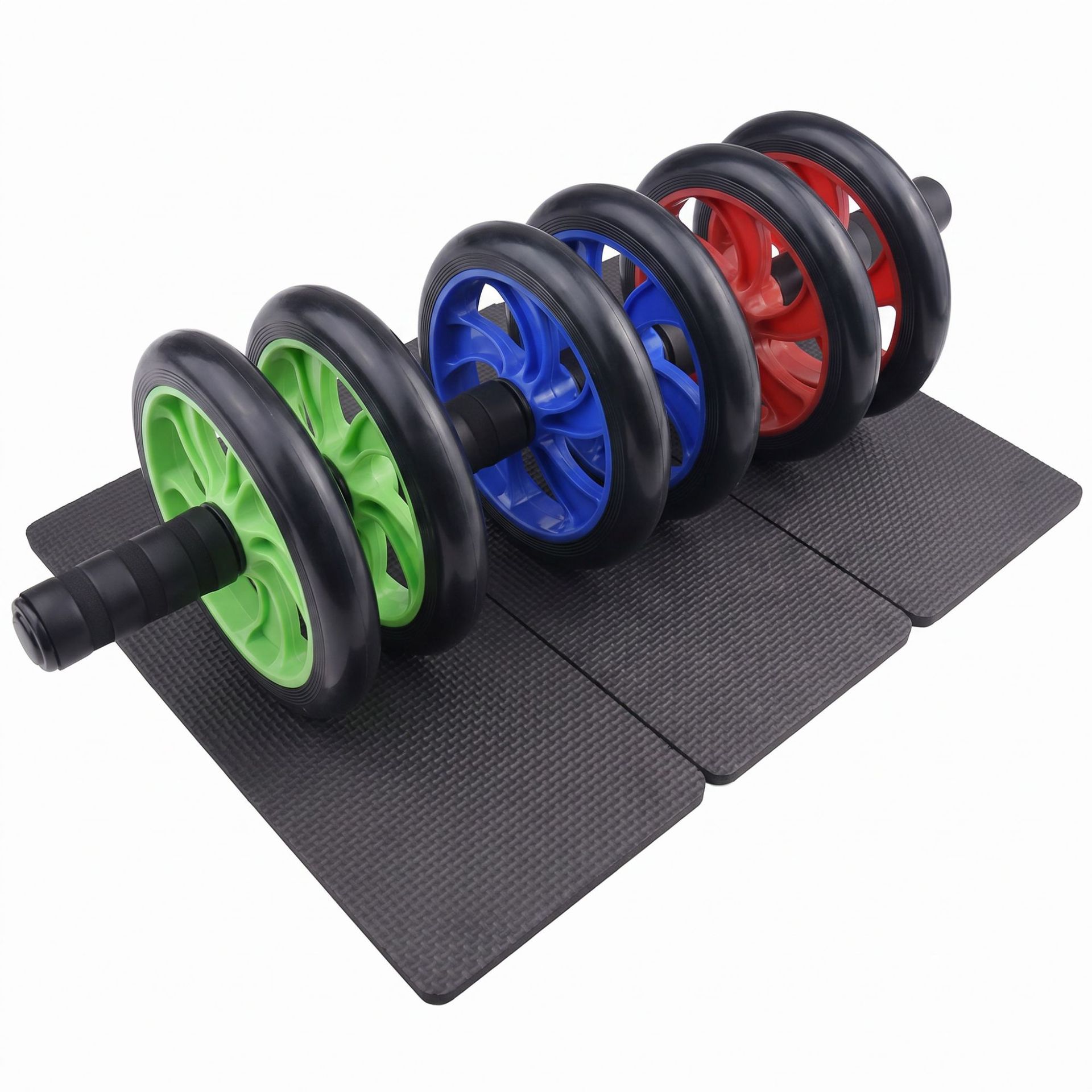 Tihi trbušni kotač na dva kotača za mušku fitness opremu, valjak za trbušne mišiće u domaćinstvu, protiv klizanja, protiv prevrtanja, trening trbušnih mišića