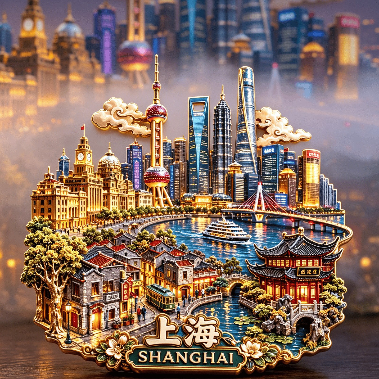 Fridge magnet, souvenir, Shanghai, Birthday gift