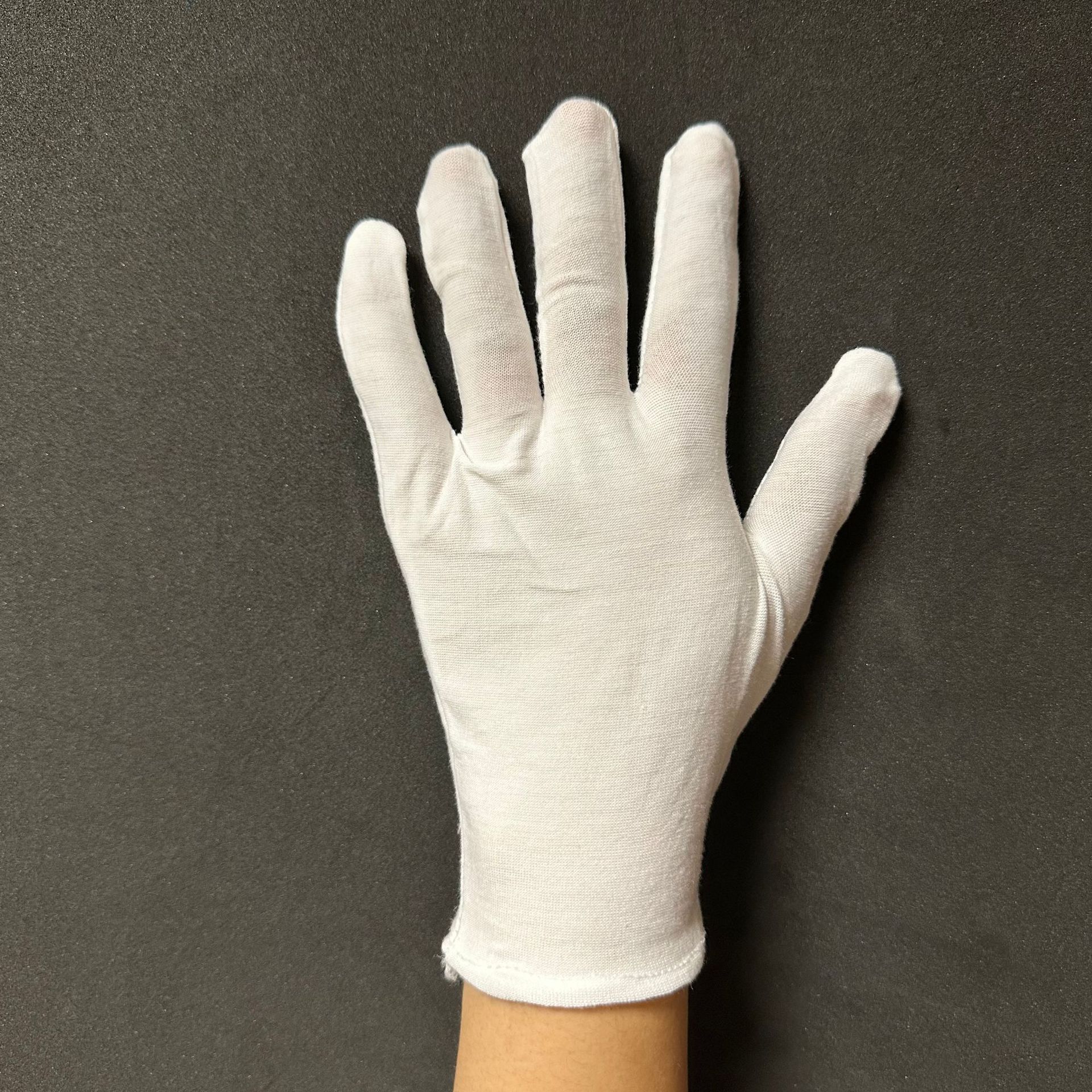 Guantes blancos de seguro laboral, inspección gruesa, juego literario, etiqueta, trabajo, cuentas, jersey de algodón puro, guantes de algodón de jardinería de calidad