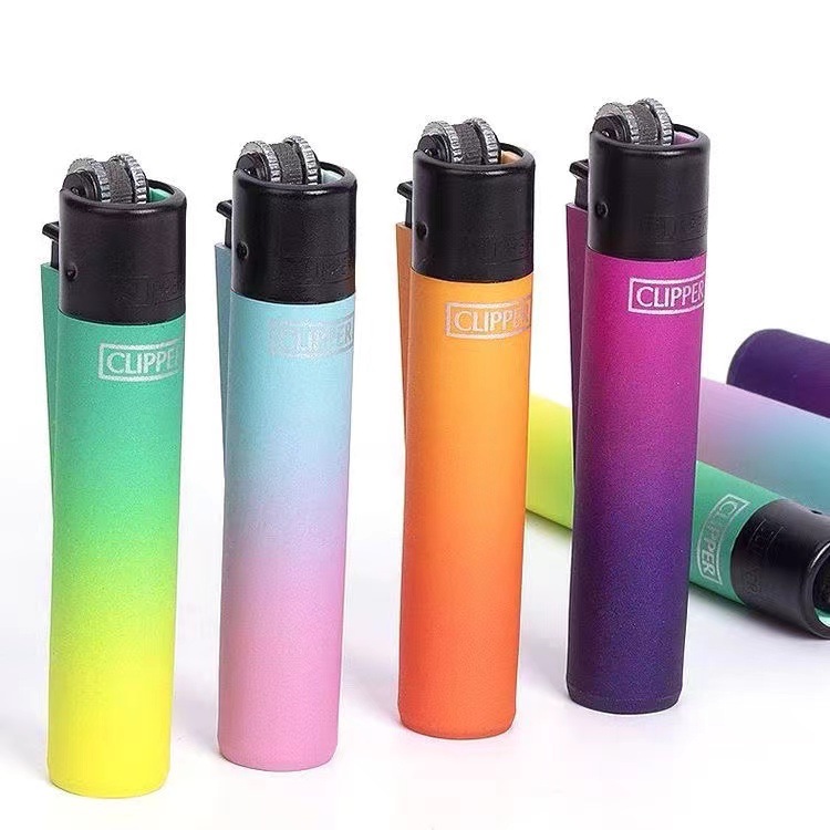 Encendedor Kerifoo de papel de lija, mini, creativo, colorido, impreso, de plástico, a prueba de viento, recargable, tipo CLIPPER