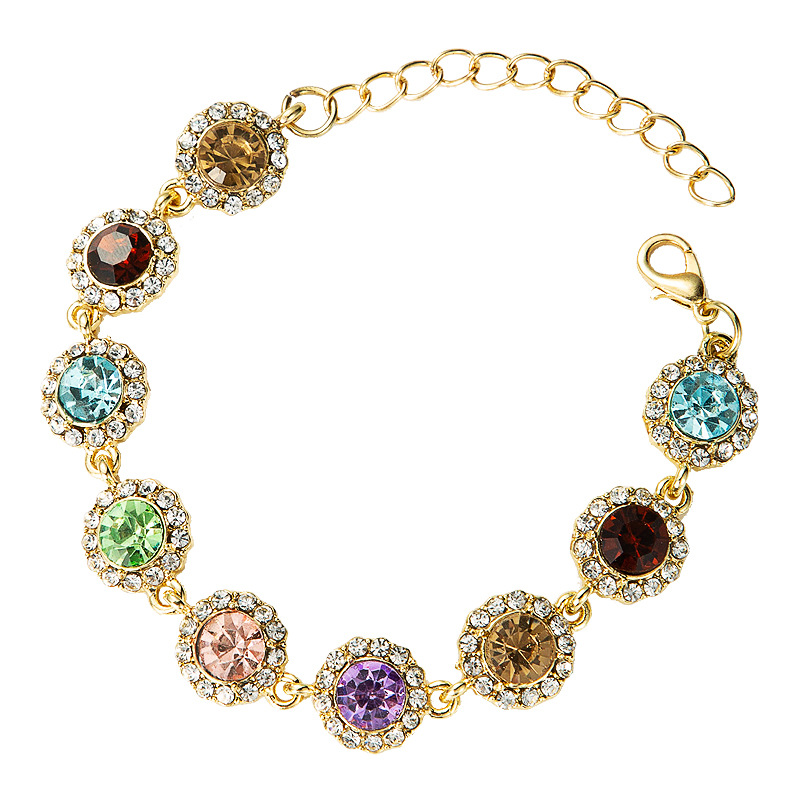 Nihaojewelry Mode Couleur Strass Chaîne Alliage Bracelet En Gros Bijoux display picture 6