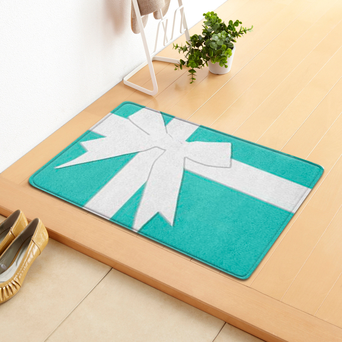 Entrada de bienvenida pequeña alfombra de piso transfronterizo absorbente antideslizante alfombra de piso baño dormitorio sala de estar puerta alfombra de bienvenida