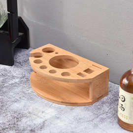 雪克杯不锈钢调酒器木架 丝印套装竹木调酒架11套 调酒工具收纳架