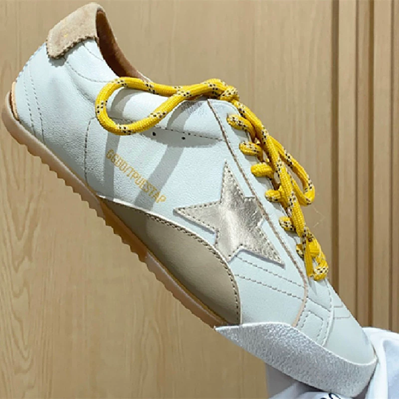 Унисекс кроссовки «звезды», состаренные, в стиле dirty shoes, новинка 2025 года, повседневные кеды на плоской подошве со шнуровкой, кеды для скейтбординга, немецкие тренировочные кроссовки.