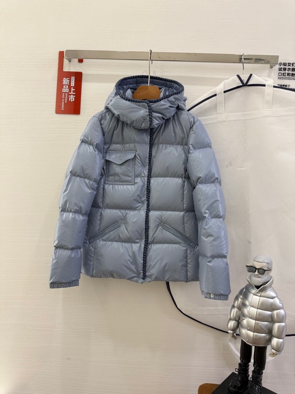 毒家版本现货高品质M家爆款新款女士油蜡皮收腰连帽长袖羽绒服|undefined