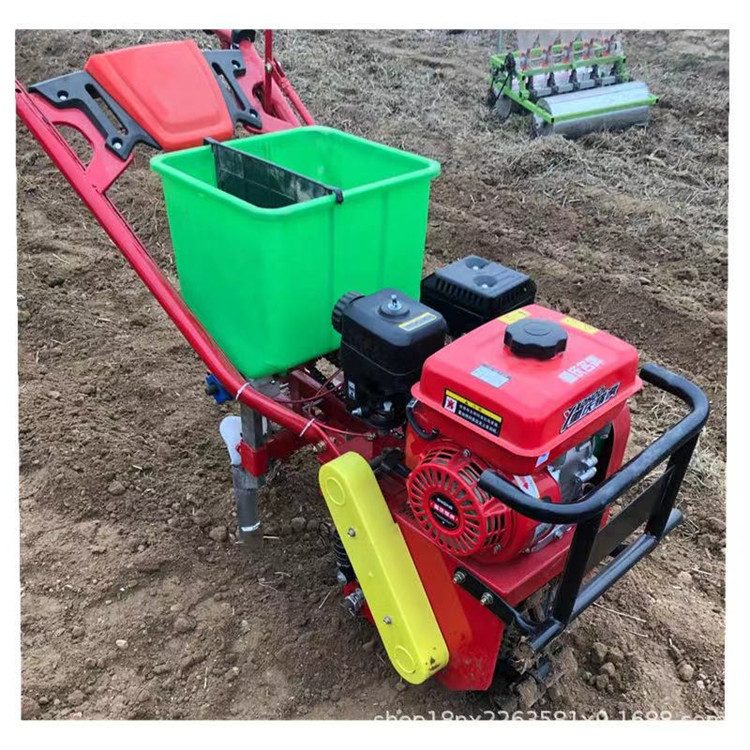 手推式自走汽油耘耕机?大马力链轨施肥播种机?小型稻田施肥机
