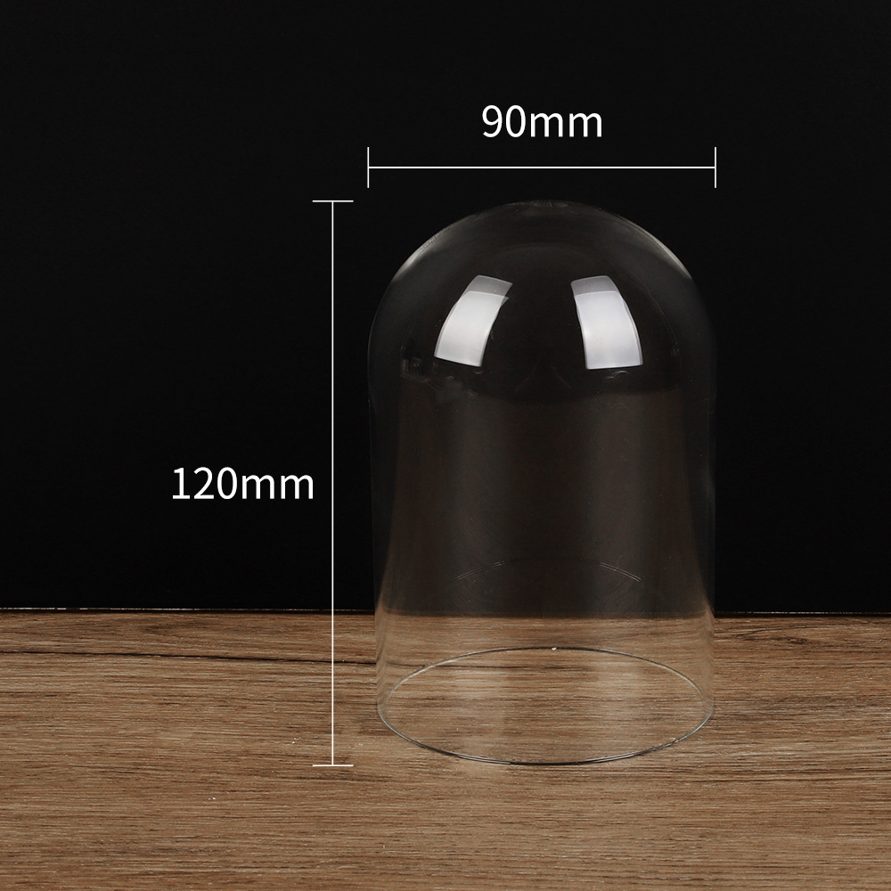 Flor inmortal cubierta de vidrio DIY hecha a mano micro paisaje decoración de escritorio cubierta de vidrio caja de exhibición cubierta de vidrio de flor inmortal