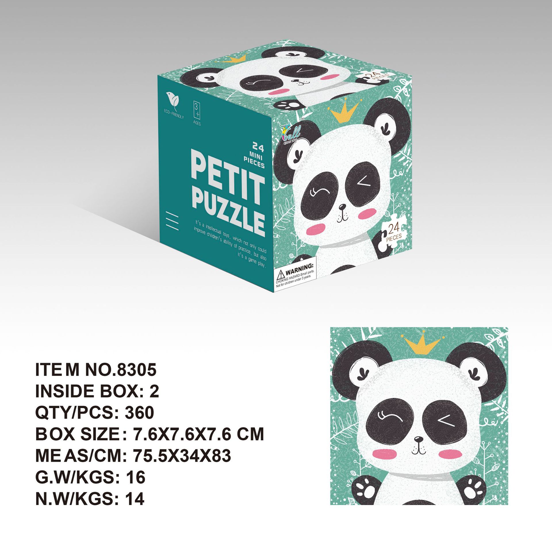 Mini 24 unidades rompecabezas de papel los niños educación temprana juguetes kindergarten regalo para 3 años embalaje inglés