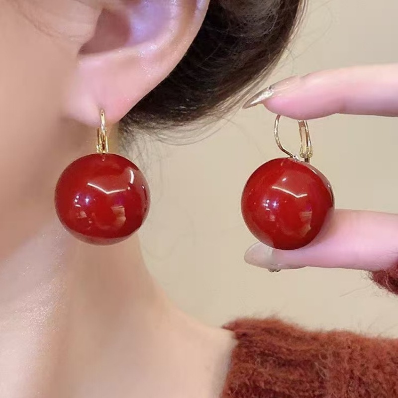 Fashionable elegant design purple transparent sophisticated earrings