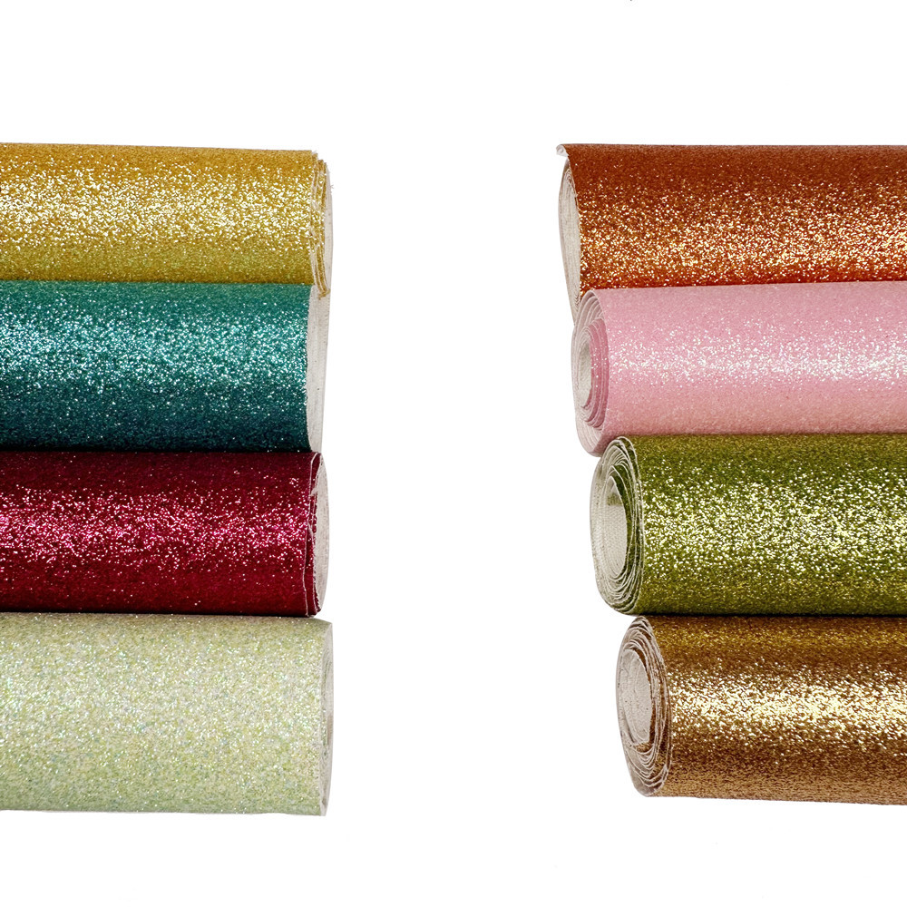 厂家直销PU格利特皮革  金葱格利特皮革布料  PU人造革