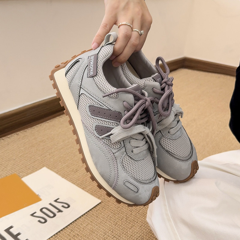 Shougu Hot-Selling Purple Thick-Soled Forrest Gump Shoes for Women, 2026 Early Spring New Casual Soft-Soled Breathable Non-Slip Sneakers