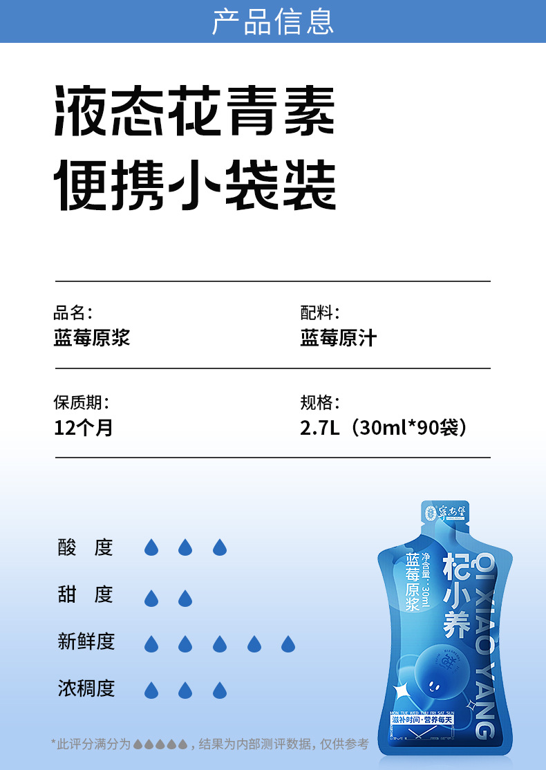 Sea Buckthorn Berry Puree Juice 2.7L Large Capacity Herbal Drink with Blueberry Mulberry Ginseng Goji Cistanche in use