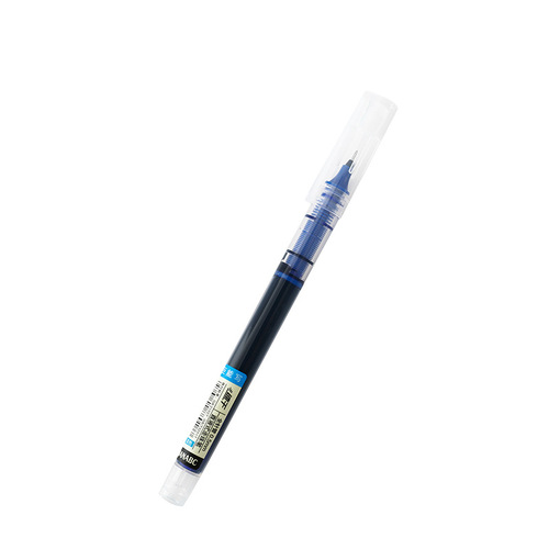Straight liquid ballpoint pen student exam neutral pen office signature pen quick-drying black red and blue needle tube water pen 0.5mm