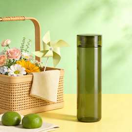 食品级透明单层塑料直升杯简约家用日常饮水便携水杯