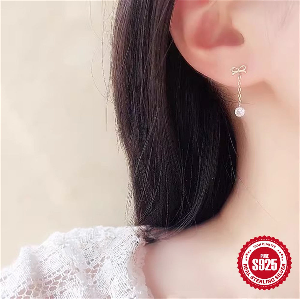 1g Weight 925 Sterling Silver Ear Needle Material 18K Gold Plated Plating Material Drop Earrings Classification 1 Pair Quantity Date, Tea Party Occasion 925 Sterling Silver Material Geometric Pattern All Seasons Season Women's Gender Elegant, Sweet Style 1 Pair 18K Gold Plated 925 Sterling Silver 925 Sterling Silver Earrings Geometric Drop Earrings 10
