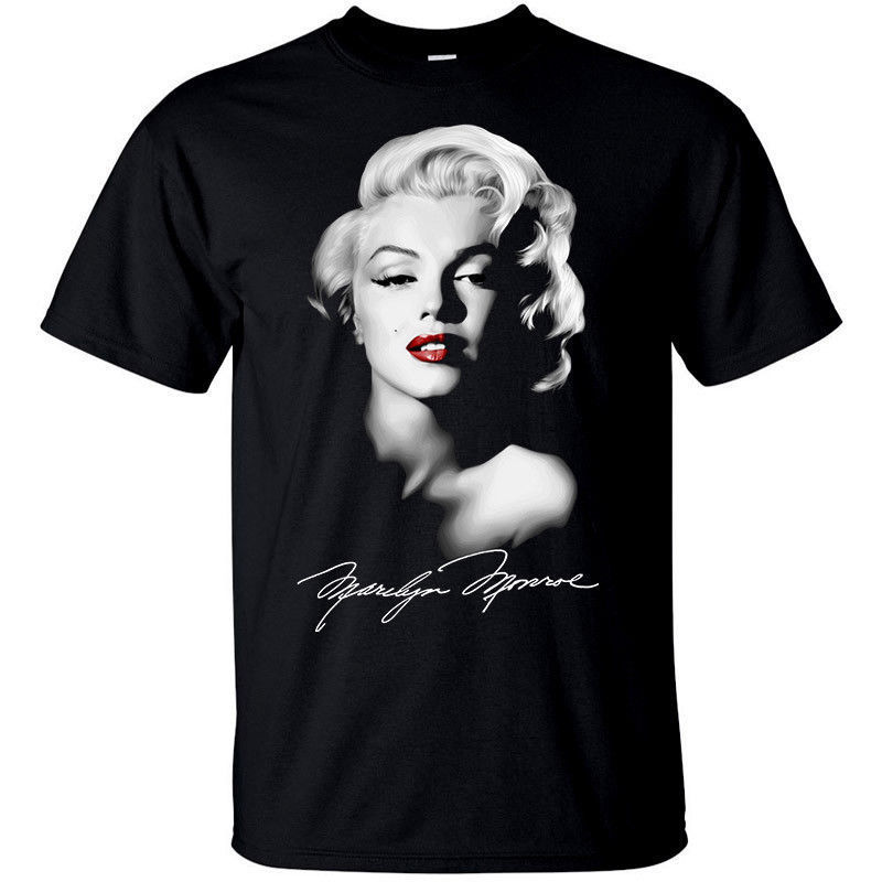 American Acss Marilyn Monroe Signature Men's T-Shirt Summ