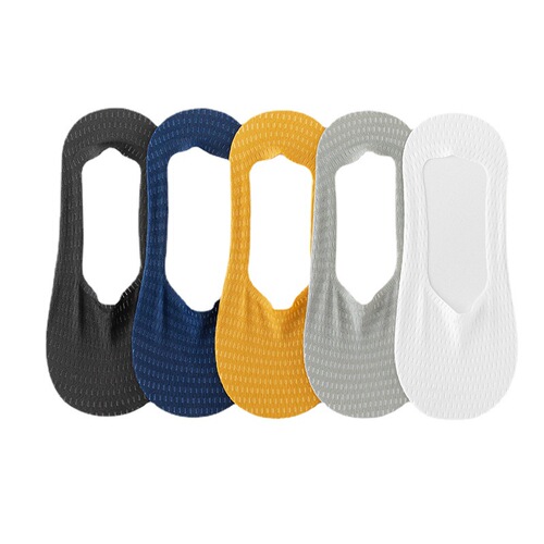 Men's pure cotton bottom breathable sweat-absorbent spring and summer thin short socks invisible anti-slip non-slip summer boat socks for men