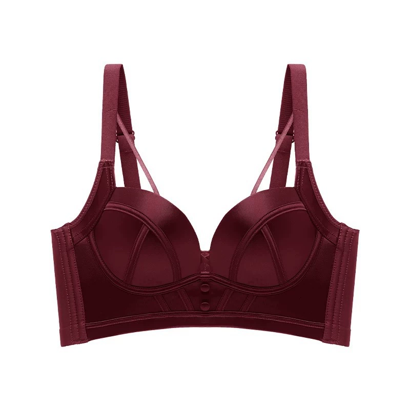 Birthday charm for bride, red underwear, push up bra, bra top, supporting wireless bra