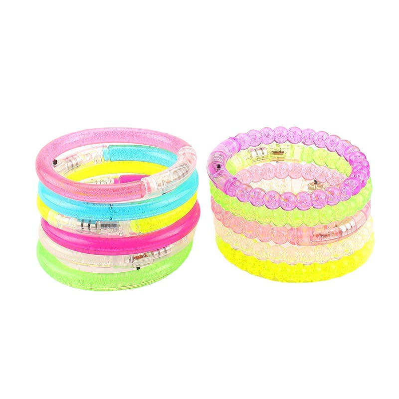 Pulsera luminosa burbuja de acrílico pulsera flash burbuja pulsera LED colorido juguete de dibujos animados al por mayor