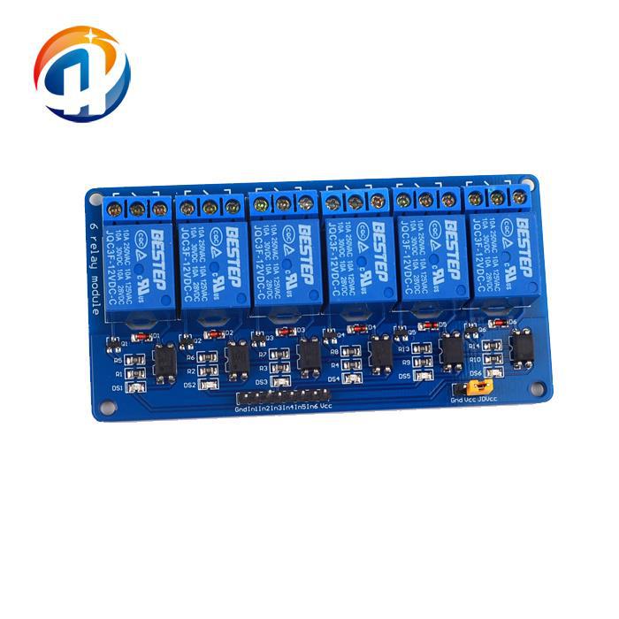 BESTEP 6 Road 12V relay module optocoupler isolation isolation low -level trigger