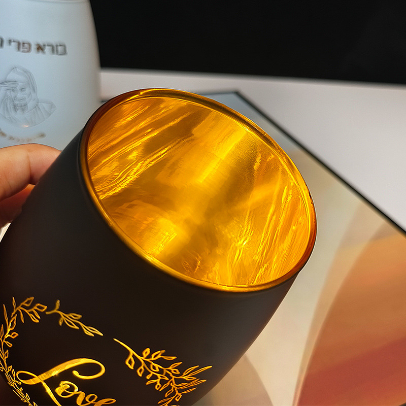 Vela creativa taza transparente Europea candelabro decoración vela botella de cristal boda restaurante vela titular aromaterapia vela moda