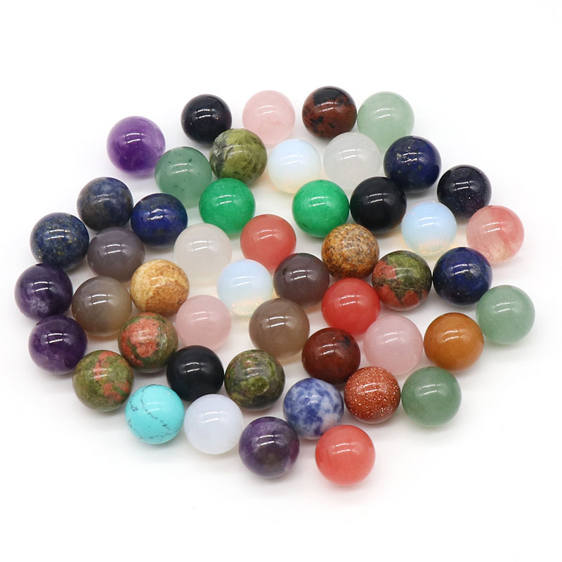 1189-12MM Perforated Mini Crystal Beads Semi Precious Round Beads Loose Beads Small Ball DIY Stone Jewelry Material