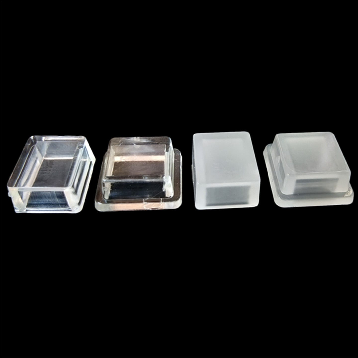 5050 square PC material LED optical lens protective cap, dustproof, transparent, milky white, square, high light transmittance, soft light