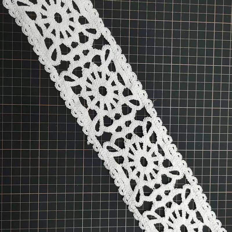 High-Quality Cotton-Polyester Material, Machine-Woven Lace with Unique Wave and Triangle Combination, Hollow Pattern, Fashionable and New High-Quality Cotton-Polyester Material, Machine-Woven Lace with Unique Wave and Triangle Combination, Hollow Pattern, Fashionable and New