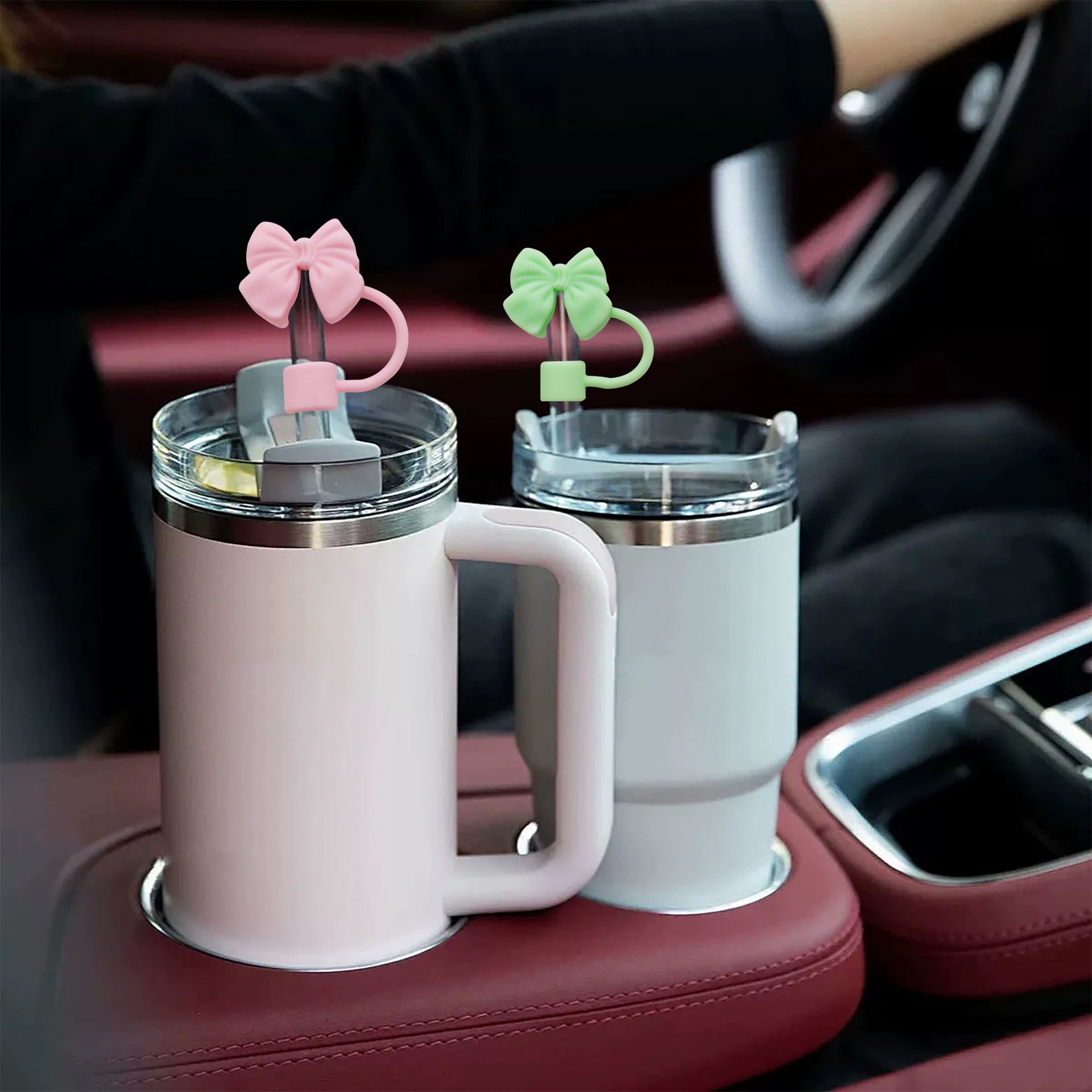 Fabricante de 10mm pequeño arco tapón de paja Stanley silicona tapón de paja Stanley cubierta de polvo al por mayor