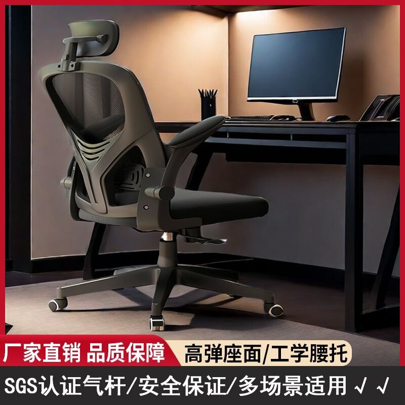 Computer Chair, Comfortable for Long Sitting, Home Office Chair, Staff Dormitory Gaming Chair, Ergonomic Study Chair, Desk Chair