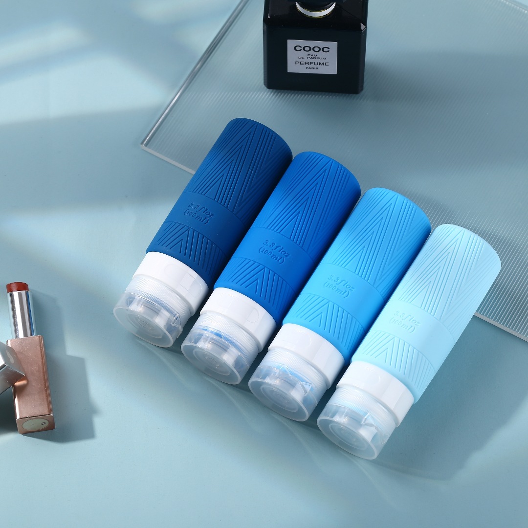 Nuevo transfronterizo de silicona sub-Botella champú loción Lavado y cuidado traje creativo viaje sub-botella prensa