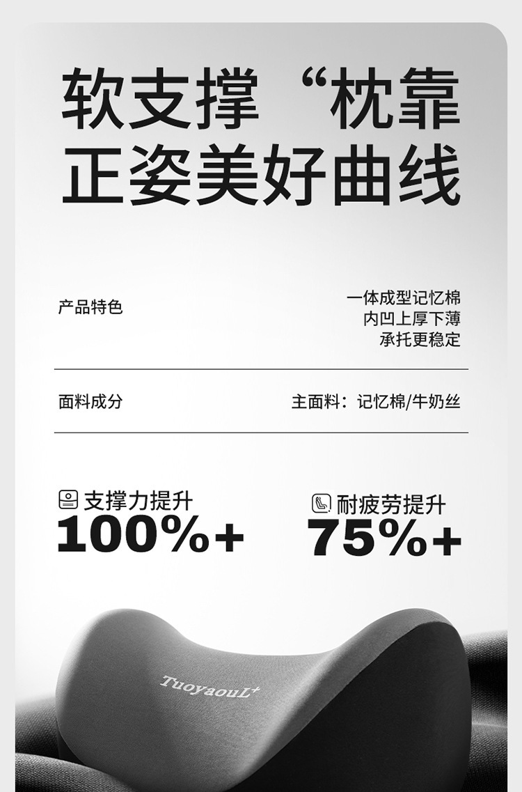 Car headrest waist support memory cotton comfortable support car neck pillow waist support waist cushion advanced suit wholesale