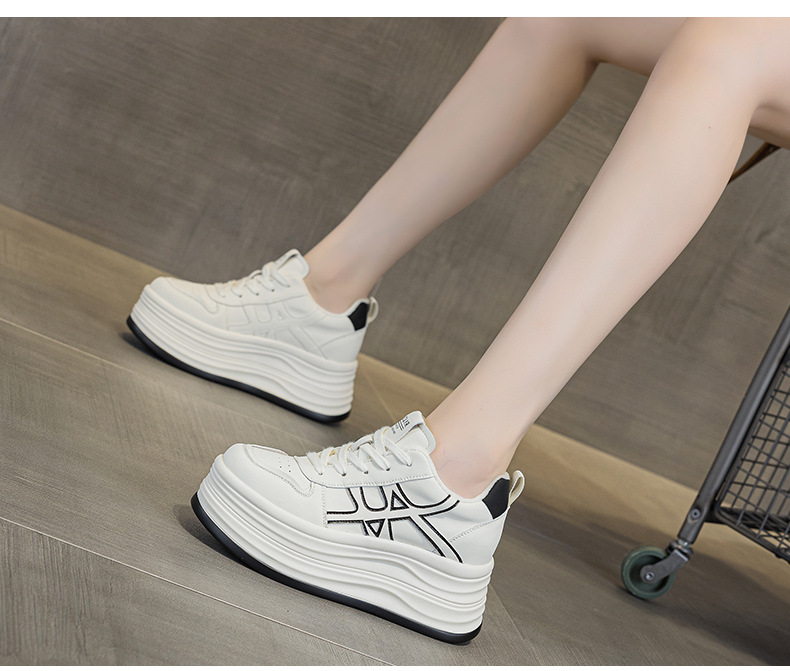 Giày sneaker nữ đế dày tăng chiều cao phong cách thể thao đa năng — M2985 lót đơn màu bạc, M2985-1 cộng với nhung đỏ, M2985-1 plus nhung bạc, M2985 lót đơn màu đỏ chi tiết 26
