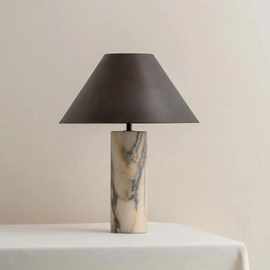 中山工厂直销工厂美式简约伞状斗笠大理石装饰样板房台灯设计师酒